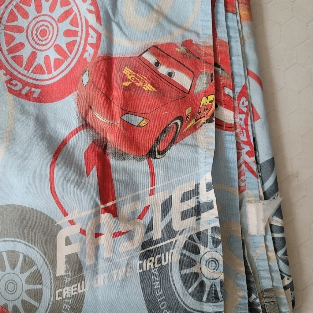 Disney Pixar Cars Lightning McQueen Rusteez Flat Sheet Twin Racing